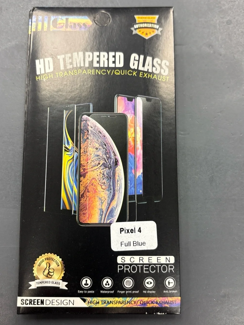 3 Pack Tempered Glass Screen Protector for Pixel 4 - Full Blue